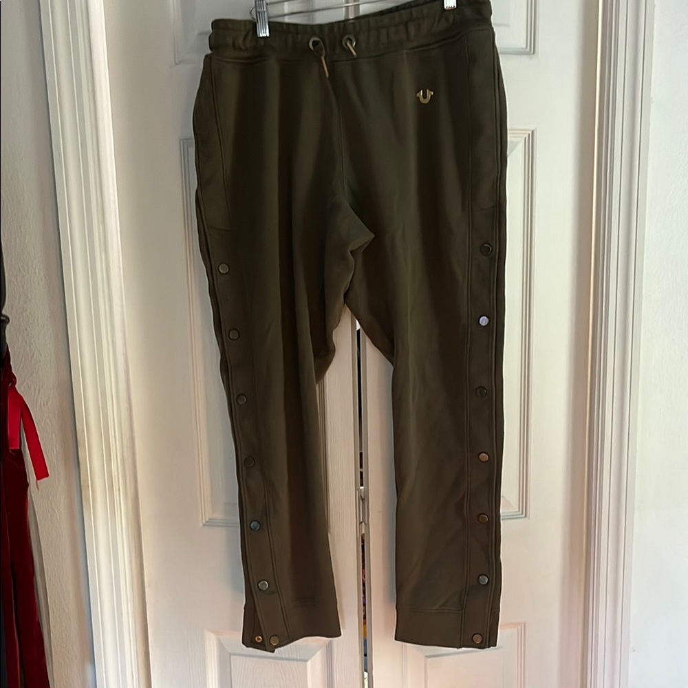 True Religion Green Track Pants Ultimate Comfort